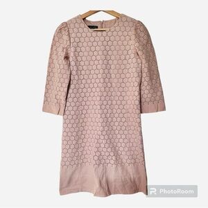 Mango embroidered knee length dress